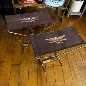 Fenwick Woodstream set of 2 vintage portable, foldable stools